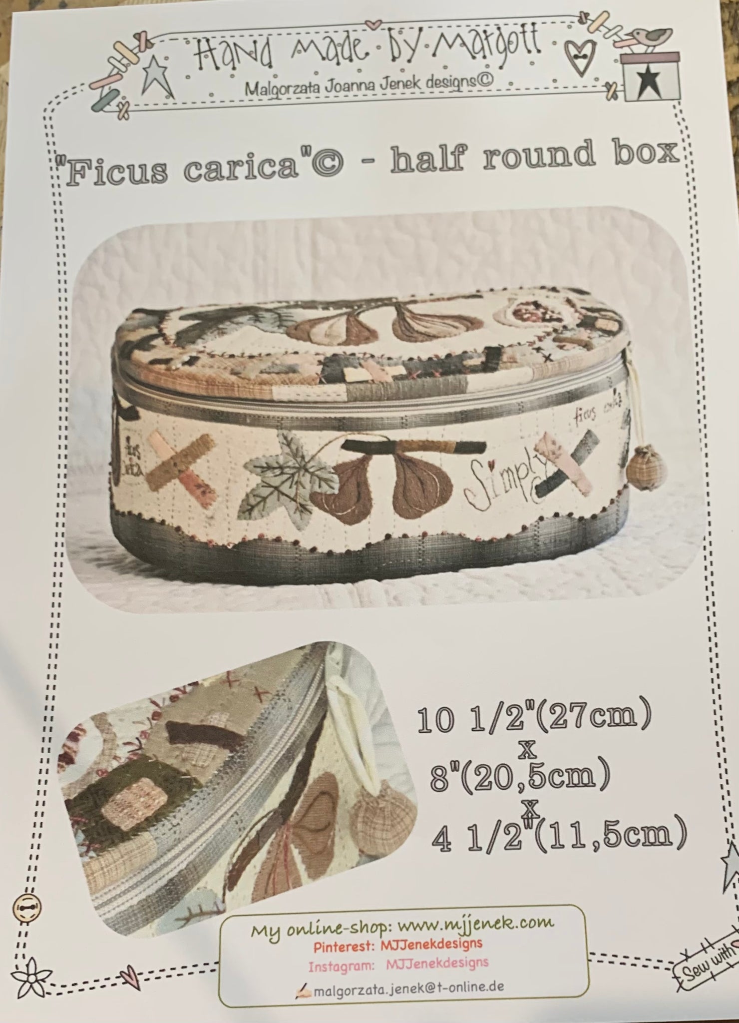 Half Round box – Bizzy Bee Patchwork