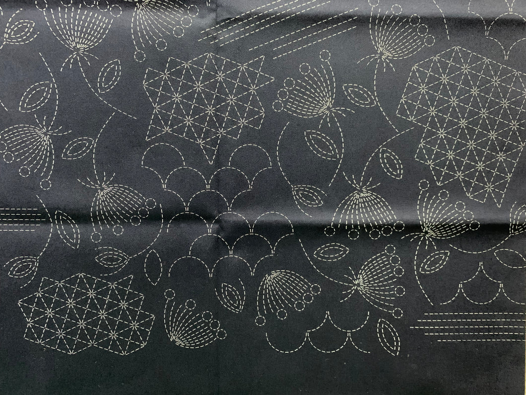 Sashiko panel. Shells.