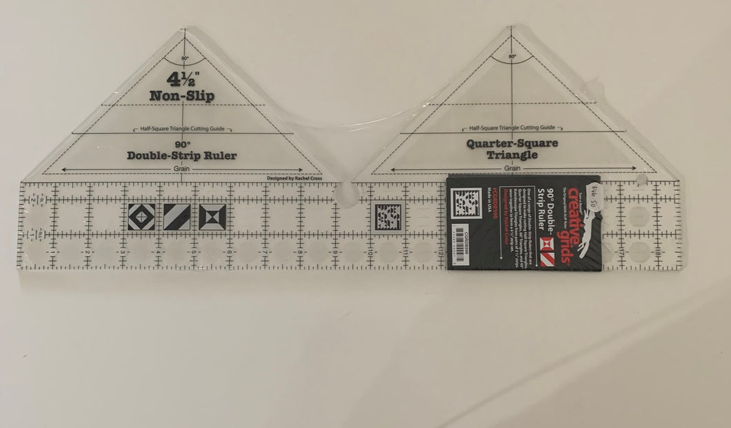 Creative Grids ruler  90deg Quarter square triangle 4&1/2