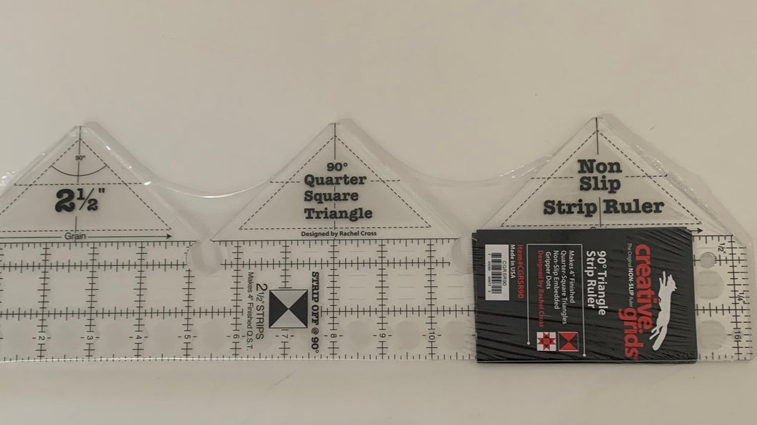 Creative Grids Ruler  90deg Quarter Square triangle 2&1/2