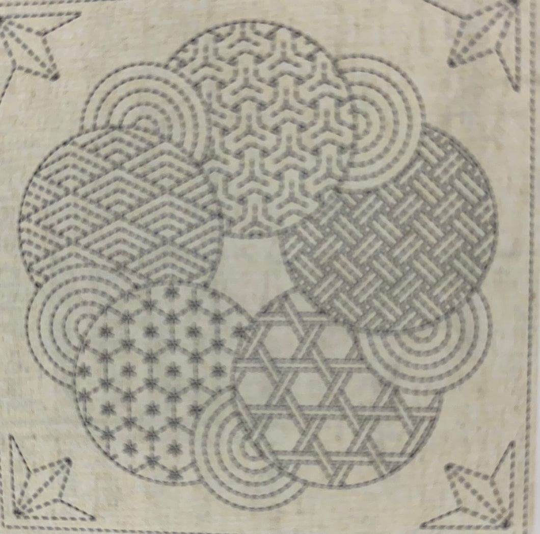 Sashiko panel.  Kaza Guruma 3